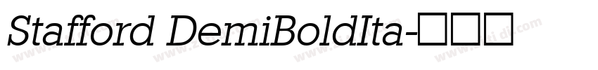 Stafford DemiBoldIta字体转换
